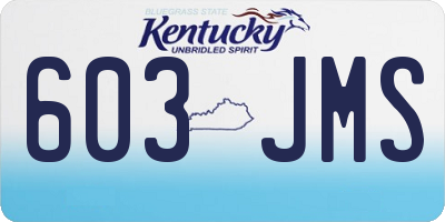 KY license plate 603JMS