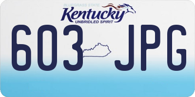 KY license plate 603JPG