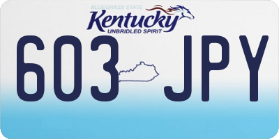 KY license plate 603JPY