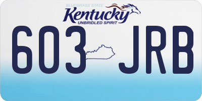 KY license plate 603JRB