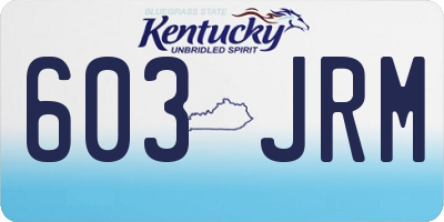 KY license plate 603JRM