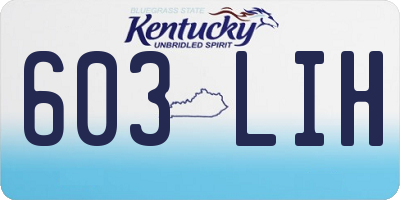 KY license plate 603LIH
