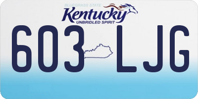 KY license plate 603LJG
