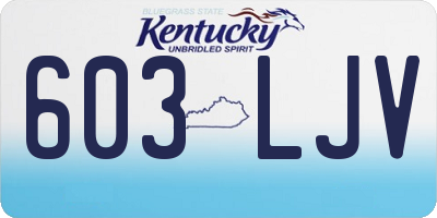 KY license plate 603LJV