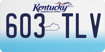 KY license plate 603TLV