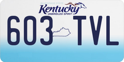 KY license plate 603TVL