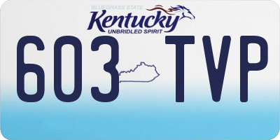 KY license plate 603TVP