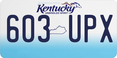 KY license plate 603UPX