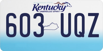 KY license plate 603UQZ