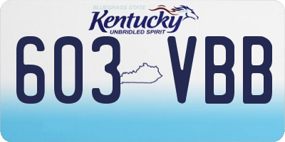 KY license plate 603VBB