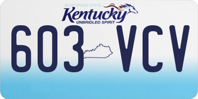 KY license plate 603VCV