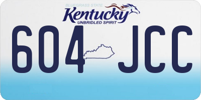 KY license plate 604JCC
