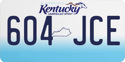 KY license plate 604JCE