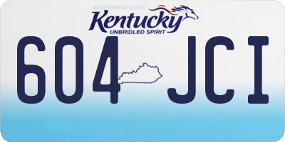 KY license plate 604JCI