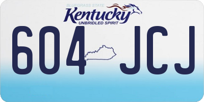 KY license plate 604JCJ