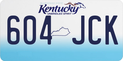 KY license plate 604JCK