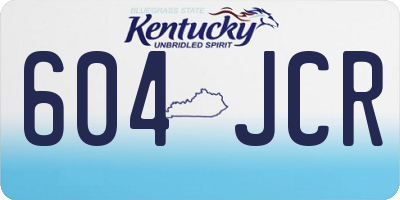KY license plate 604JCR