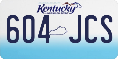KY license plate 604JCS