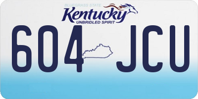 KY license plate 604JCU