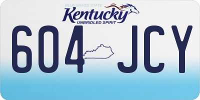KY license plate 604JCY