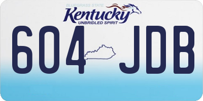KY license plate 604JDB