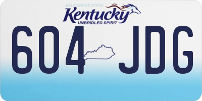 KY license plate 604JDG