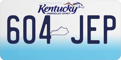 KY license plate 604JEP
