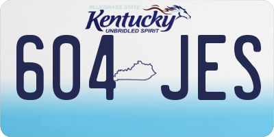 KY license plate 604JES