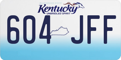 KY license plate 604JFF