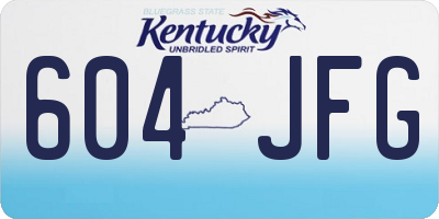 KY license plate 604JFG