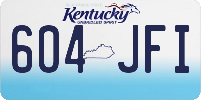 KY license plate 604JFI