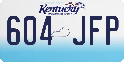 KY license plate 604JFP
