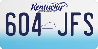KY license plate 604JFS