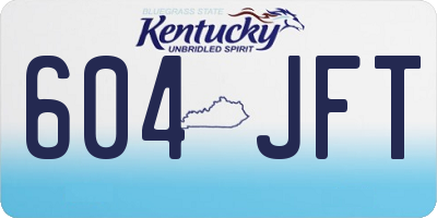 KY license plate 604JFT