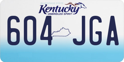KY license plate 604JGA