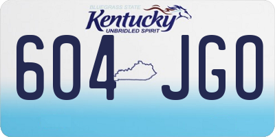 KY license plate 604JGO