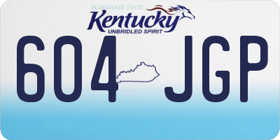 KY license plate 604JGP