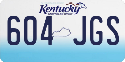 KY license plate 604JGS