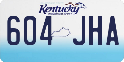 KY license plate 604JHA
