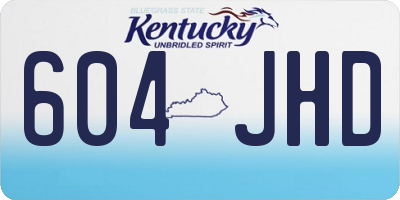 KY license plate 604JHD