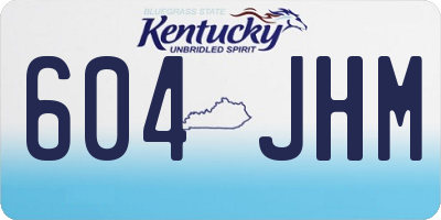 KY license plate 604JHM