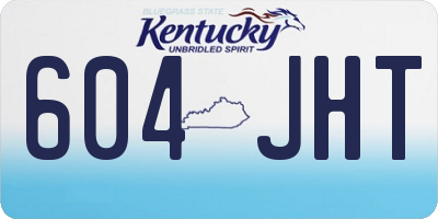 KY license plate 604JHT