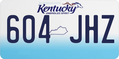 KY license plate 604JHZ