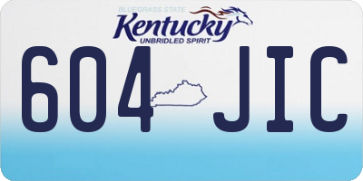 KY license plate 604JIC