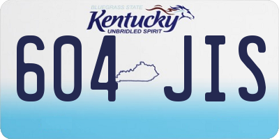 KY license plate 604JIS