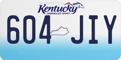 KY license plate 604JIY