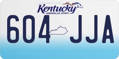 KY license plate 604JJA