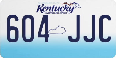 KY license plate 604JJC