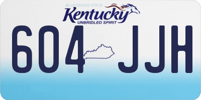 KY license plate 604JJH