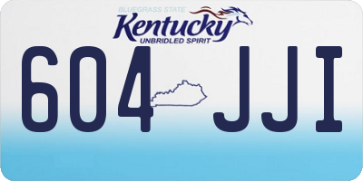 KY license plate 604JJI